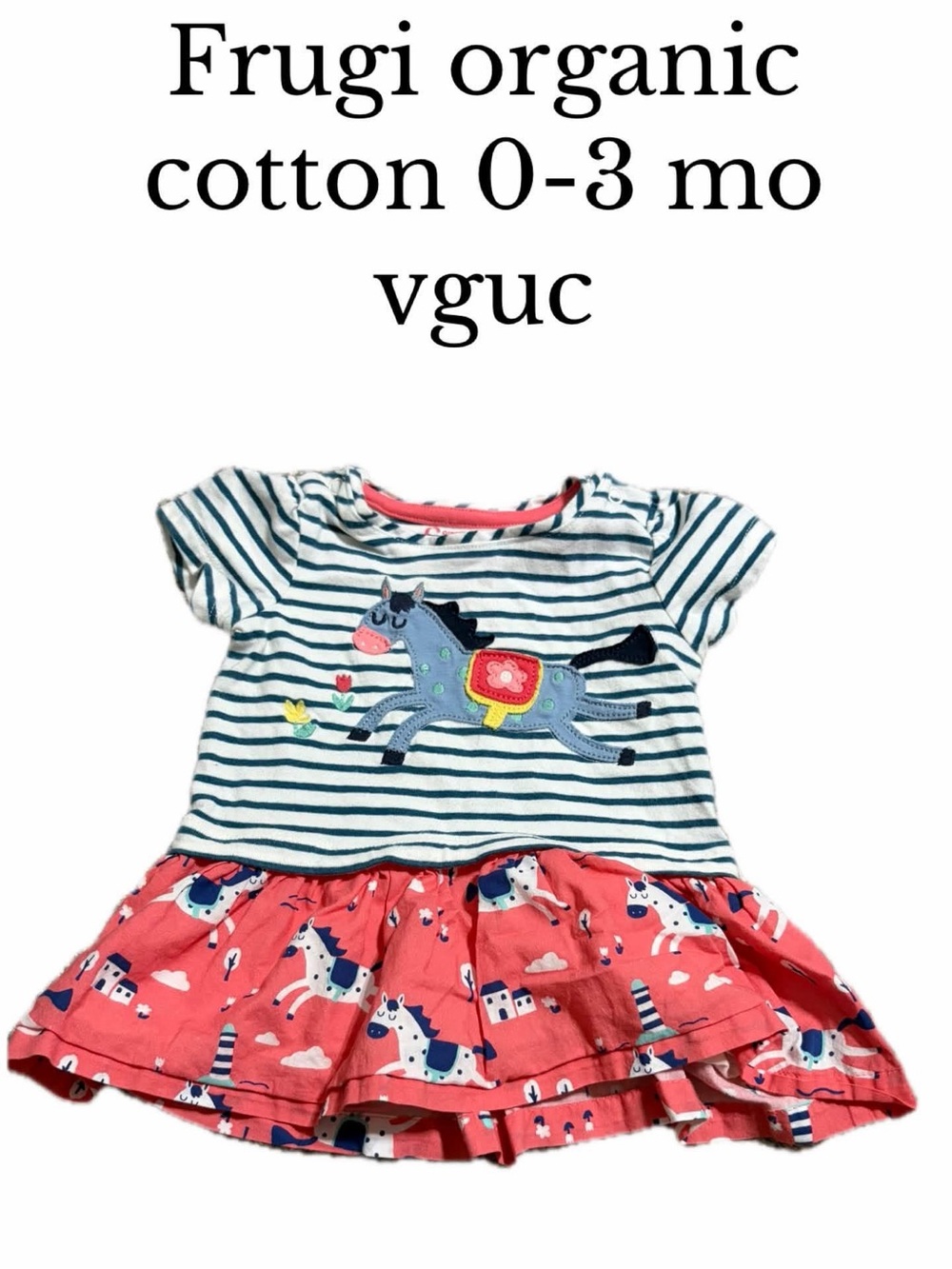 Frugi 0-3 month horse dress